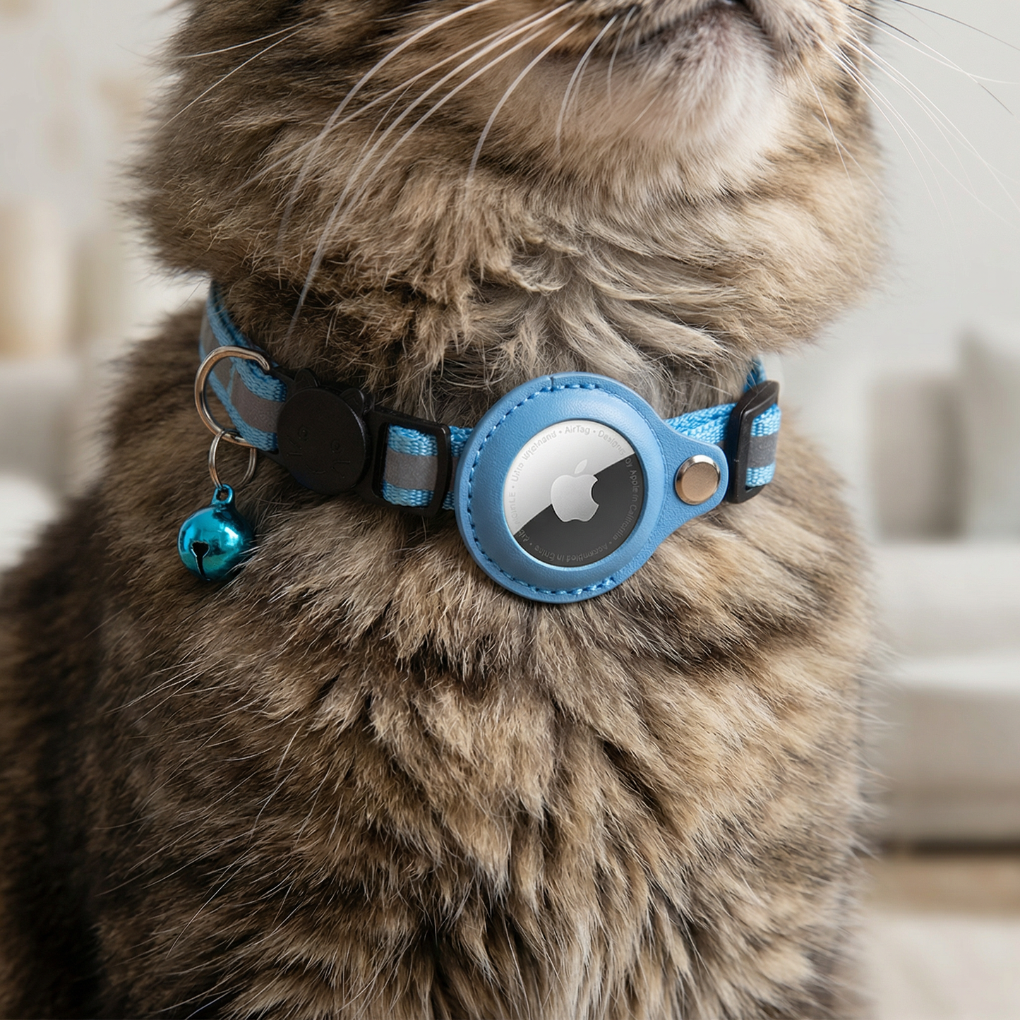 SafeReturn Reflective AirTag Holder Cat Collar