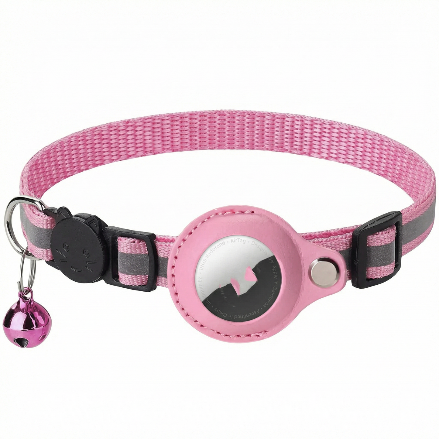 SafeReturn Reflective AirTag Holder Cat Collar