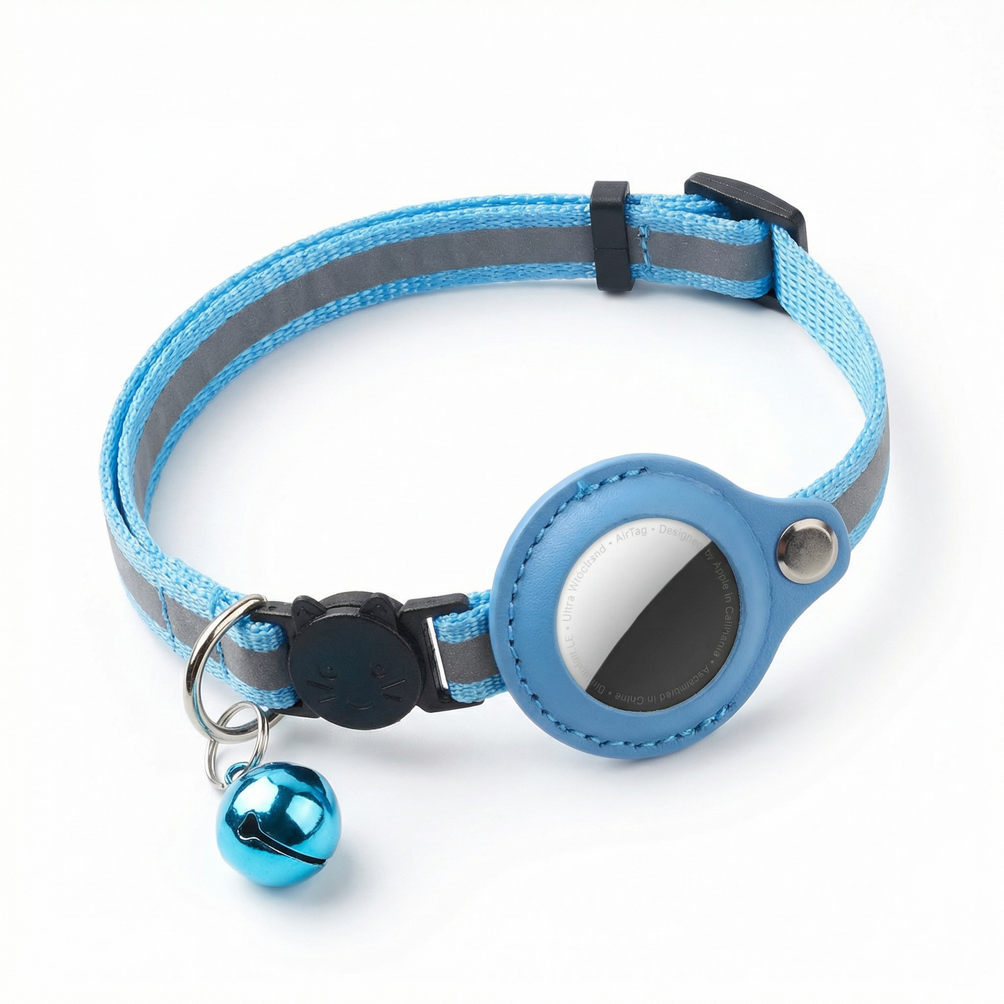 SafeReturn Reflective AirTag Holder Cat Collar